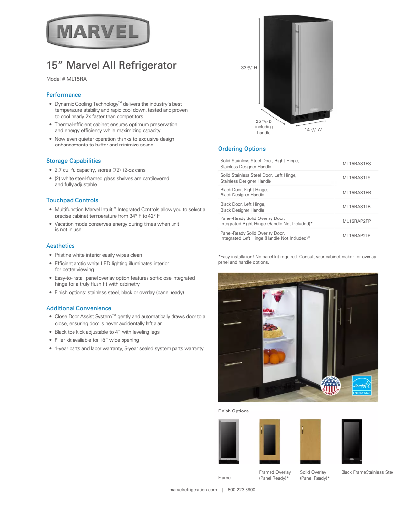 Page 1 de la notice Manuel utilisateur Marvel Professional ML15RAR