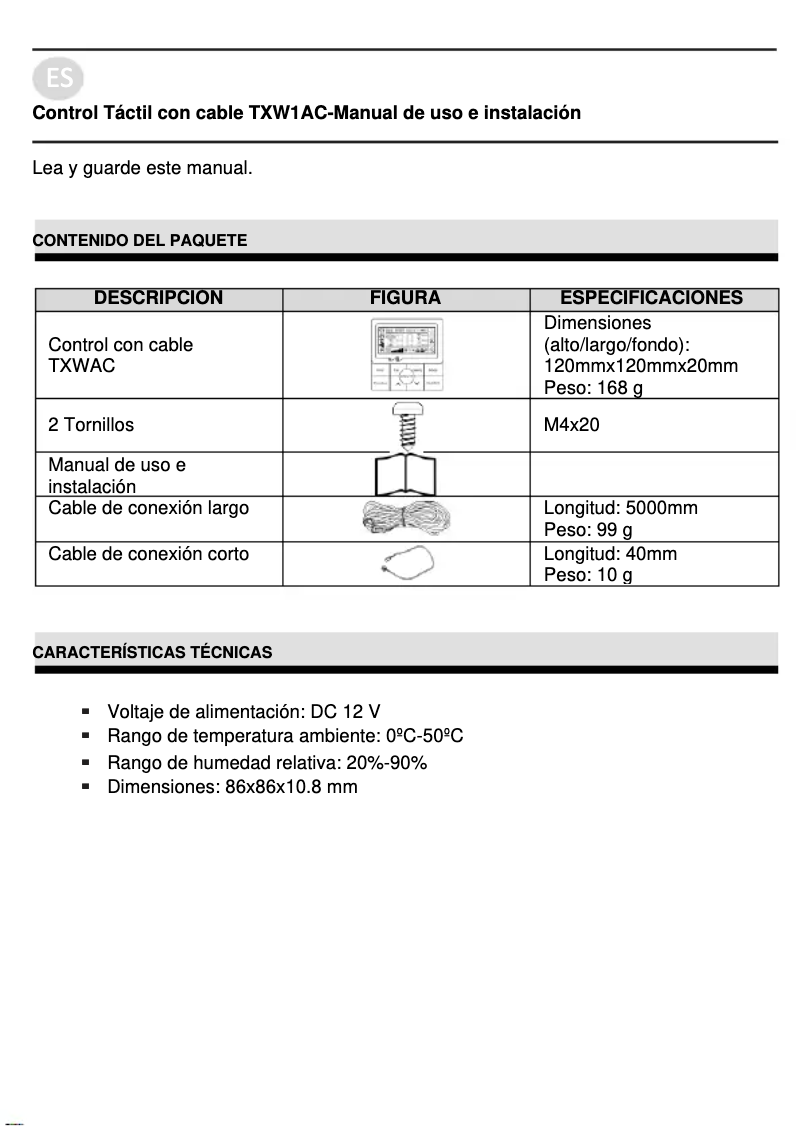 Page 1 de la notice Manuel utilisateur Baxi LSGT50-2M