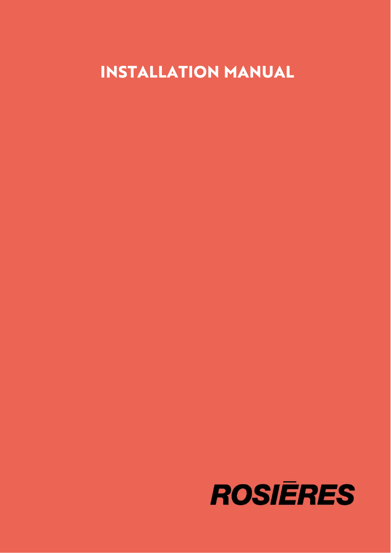 Image de la première page du manuel de l'appareil RIF84DCS