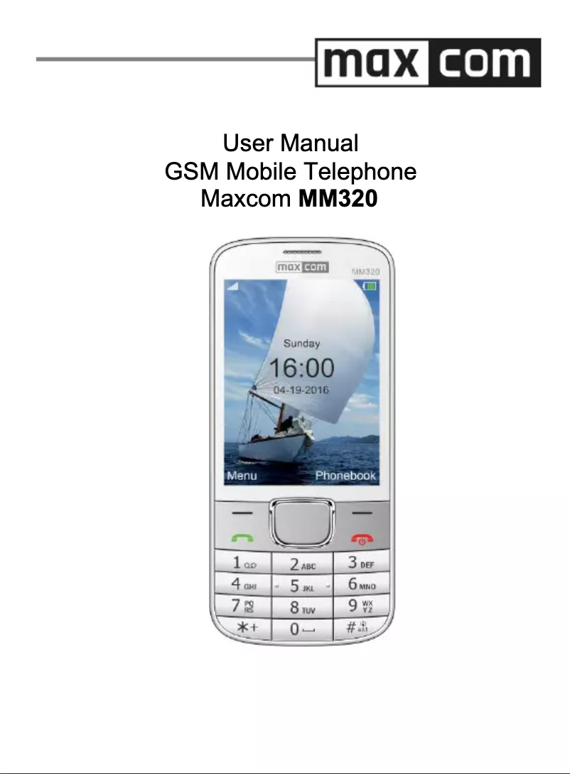 Imagen de la primera página del manual del dispositivo MM320