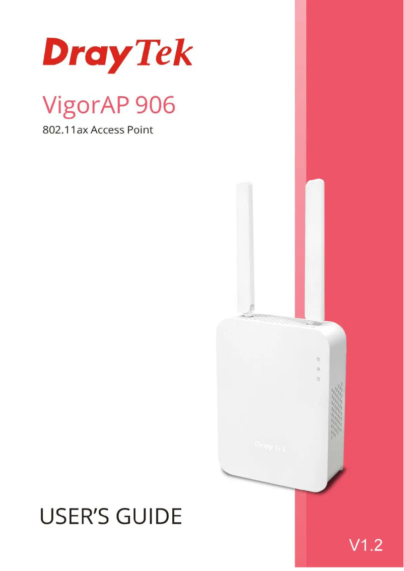 Page 1 de la notice Manuel utilisateur Draytek VigorAP 906