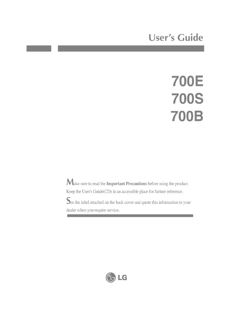 Página 1 del manual Manual de usuario LG 700BJ