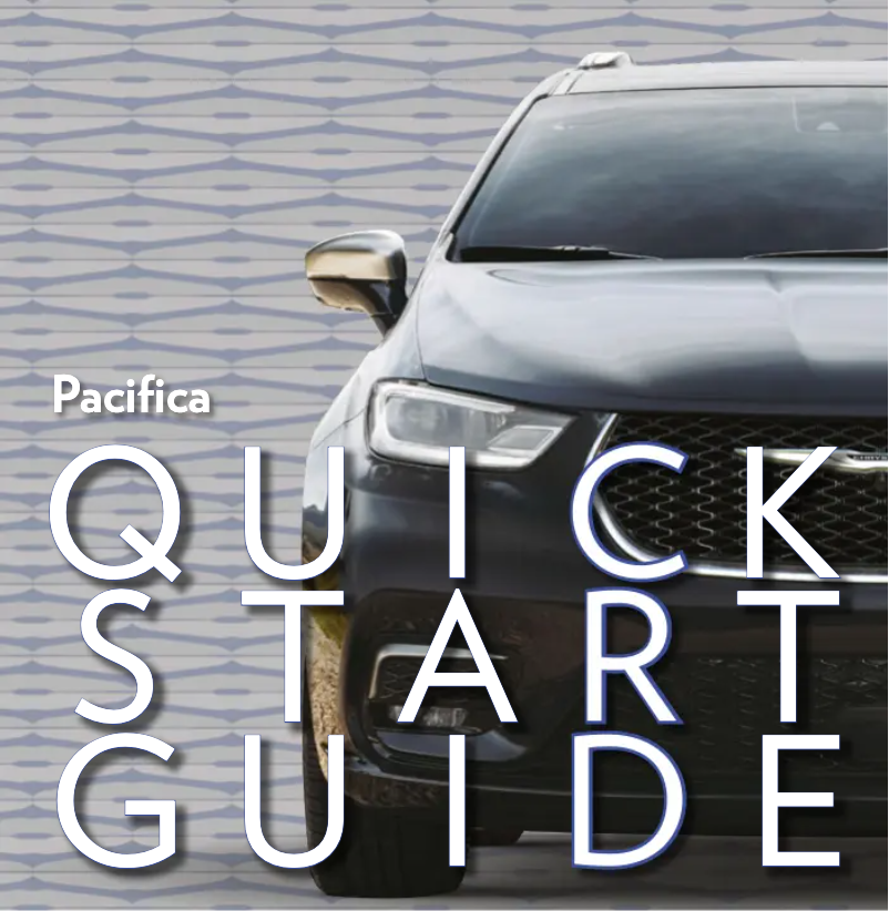 Page 1 de la notice Guide de démarrage rapide Chrysler Pacifica (2022)