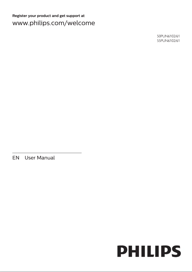 Page 1 de la notice Manuel utilisateur Philips 55PUN6102