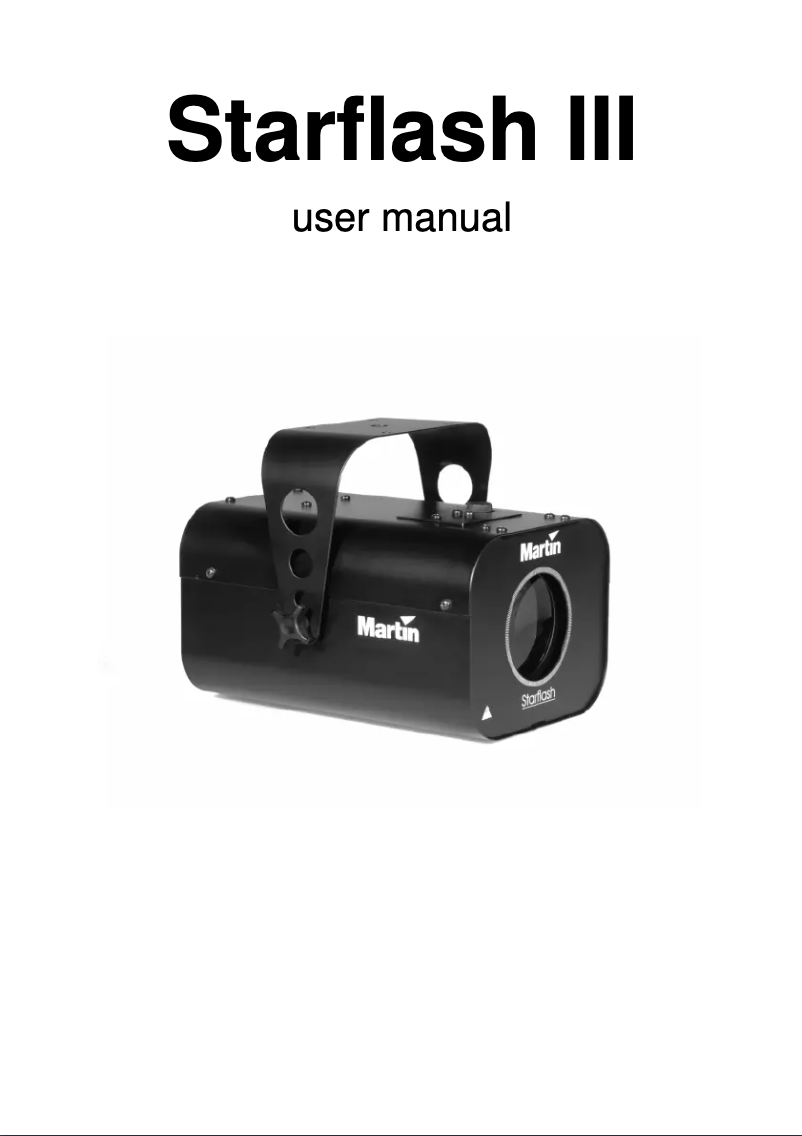 Página 1 del manual Manual de usuario Martin StarFlash III