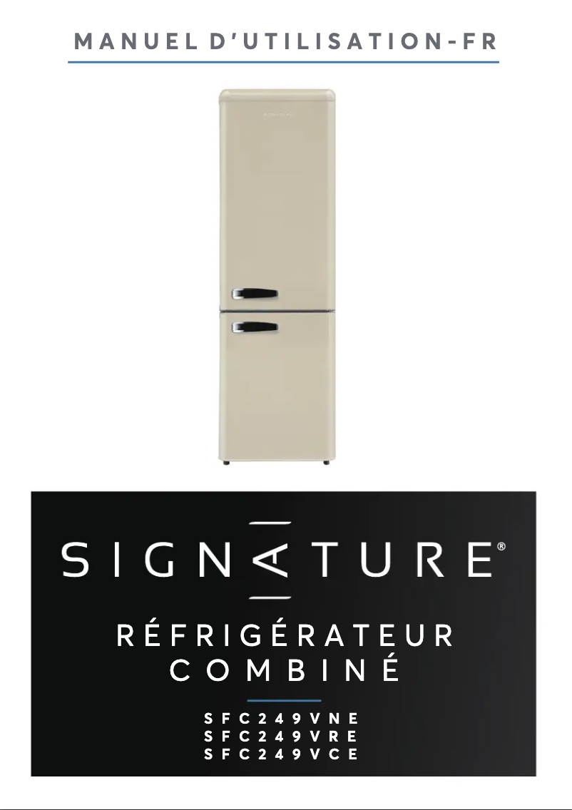 Page n°1 - Manuel utilisateur Signature SFC249VNE