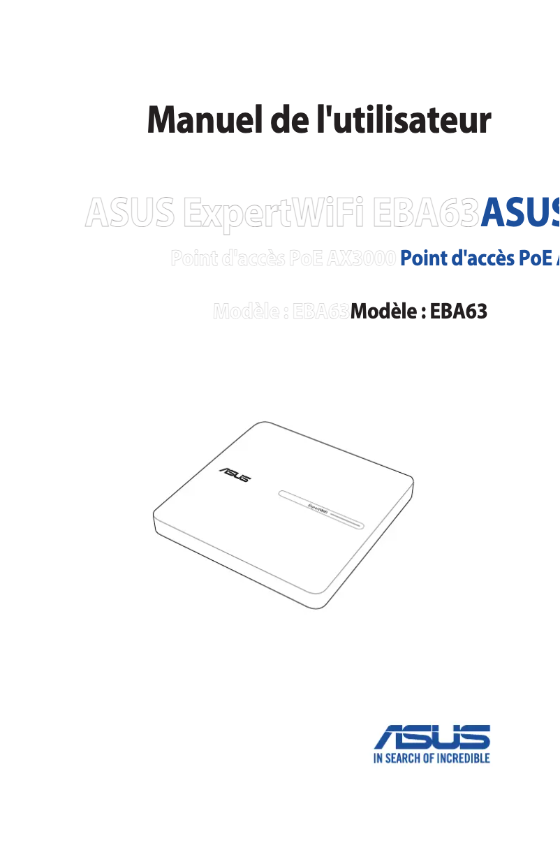 Image de la première page du manuel de l'appareil ExpertWiFi EBA63