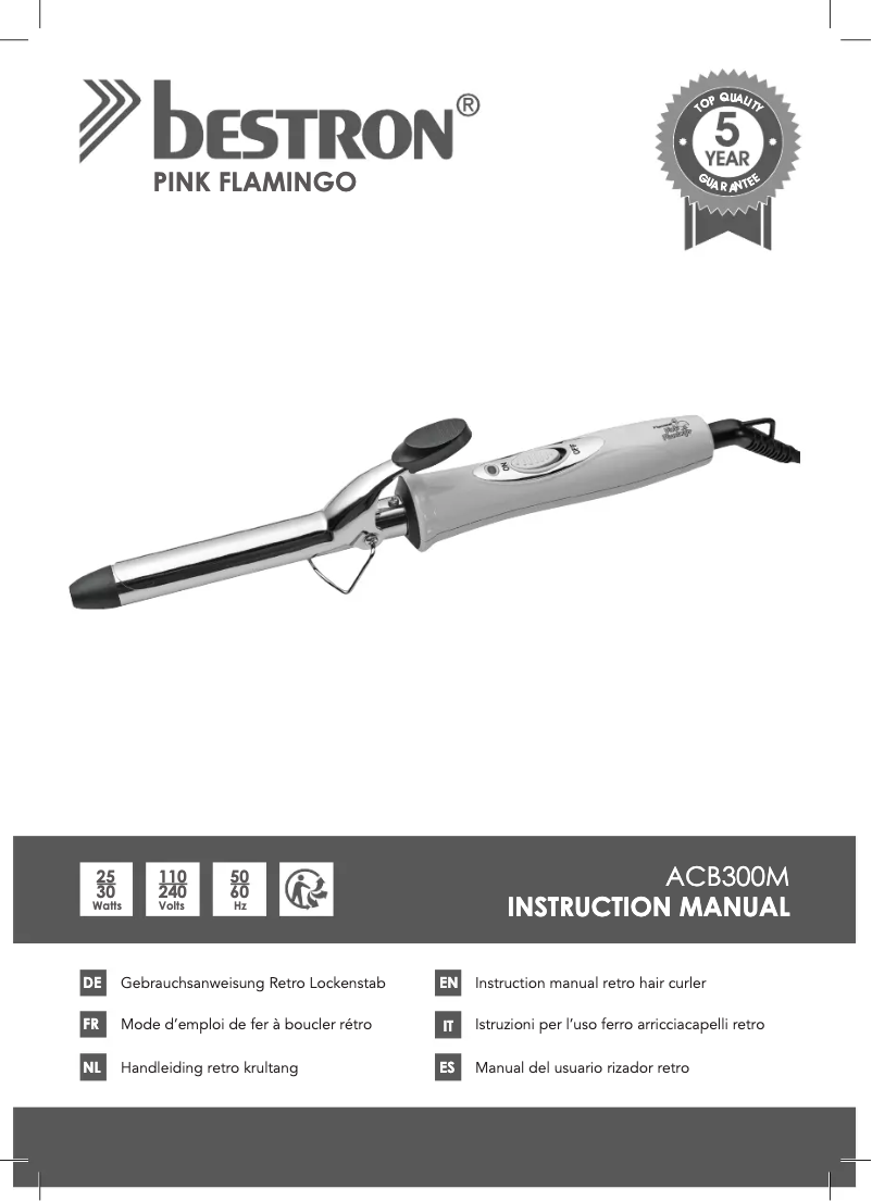 Image de la première page du manuel de l'appareil ACB300M