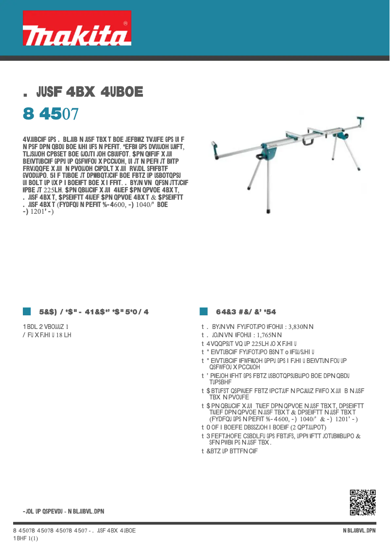 Page n°1 - Fiche technique Makita WST07