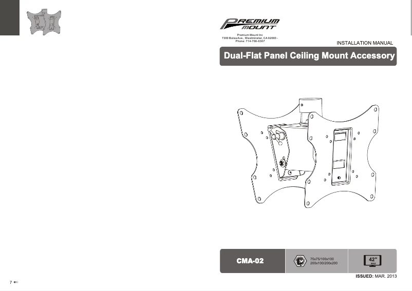 Page n°1 - Manuel utilisateur Orion CMA-02