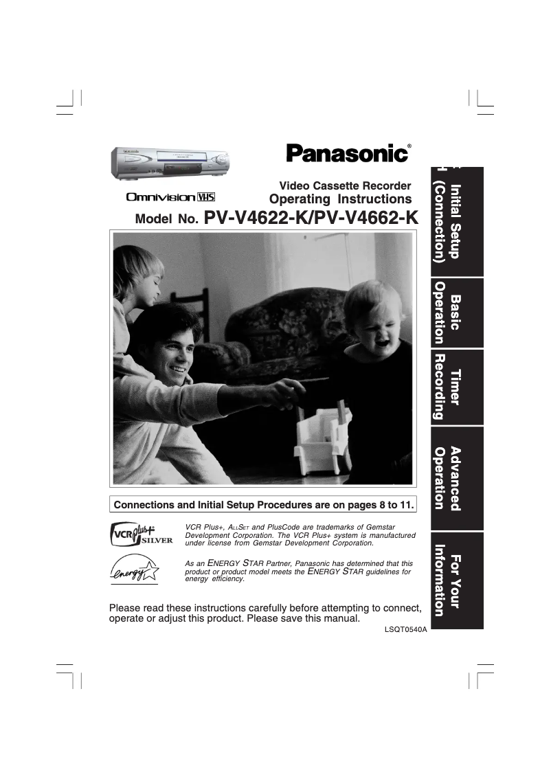 Page 1 de la notice Manuel utilisateur Panasonic PV-V4662