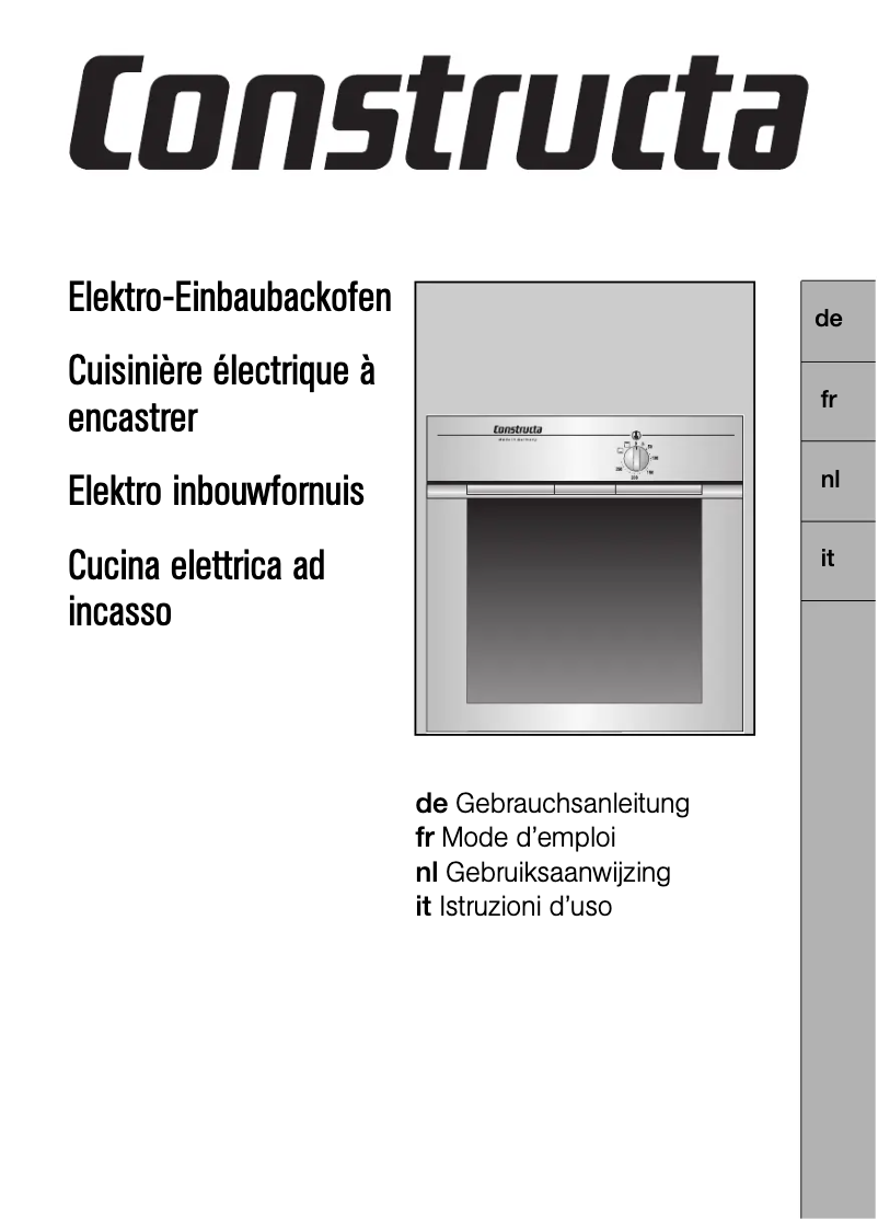 Page n°1 - Manuel utilisateur Constructa CF11850