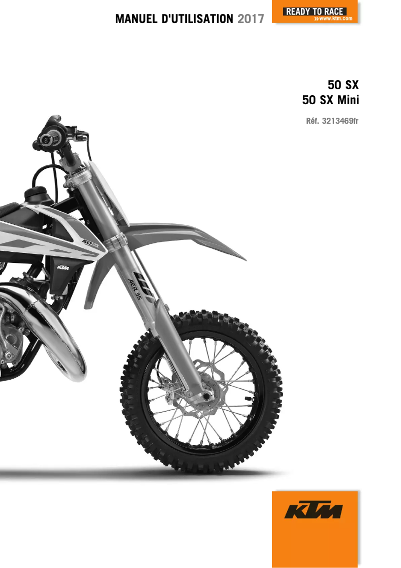 Page n°1 - Manuel utilisateur KTM 50 SX (2017)