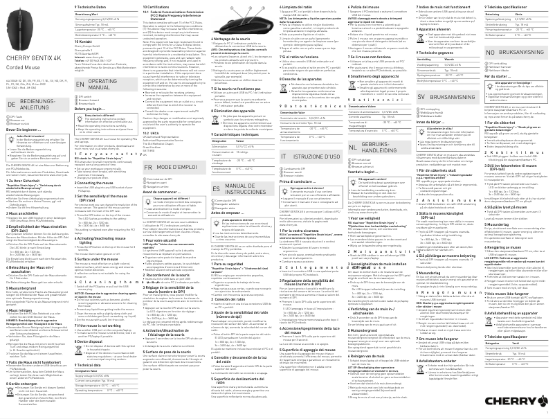 Page 1 de la notice Manuel utilisateur Cherry GENTIX 4K