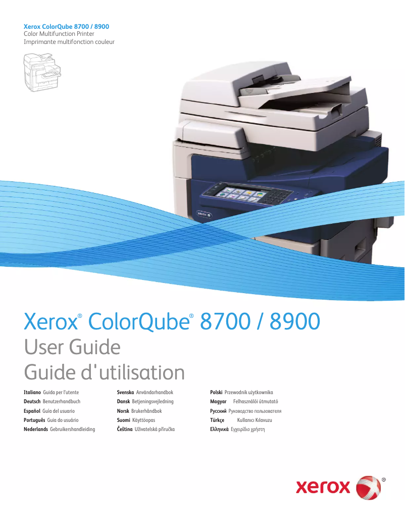 Page n°1 - Manuel utilisateur Xerox ColorQube 8700X
