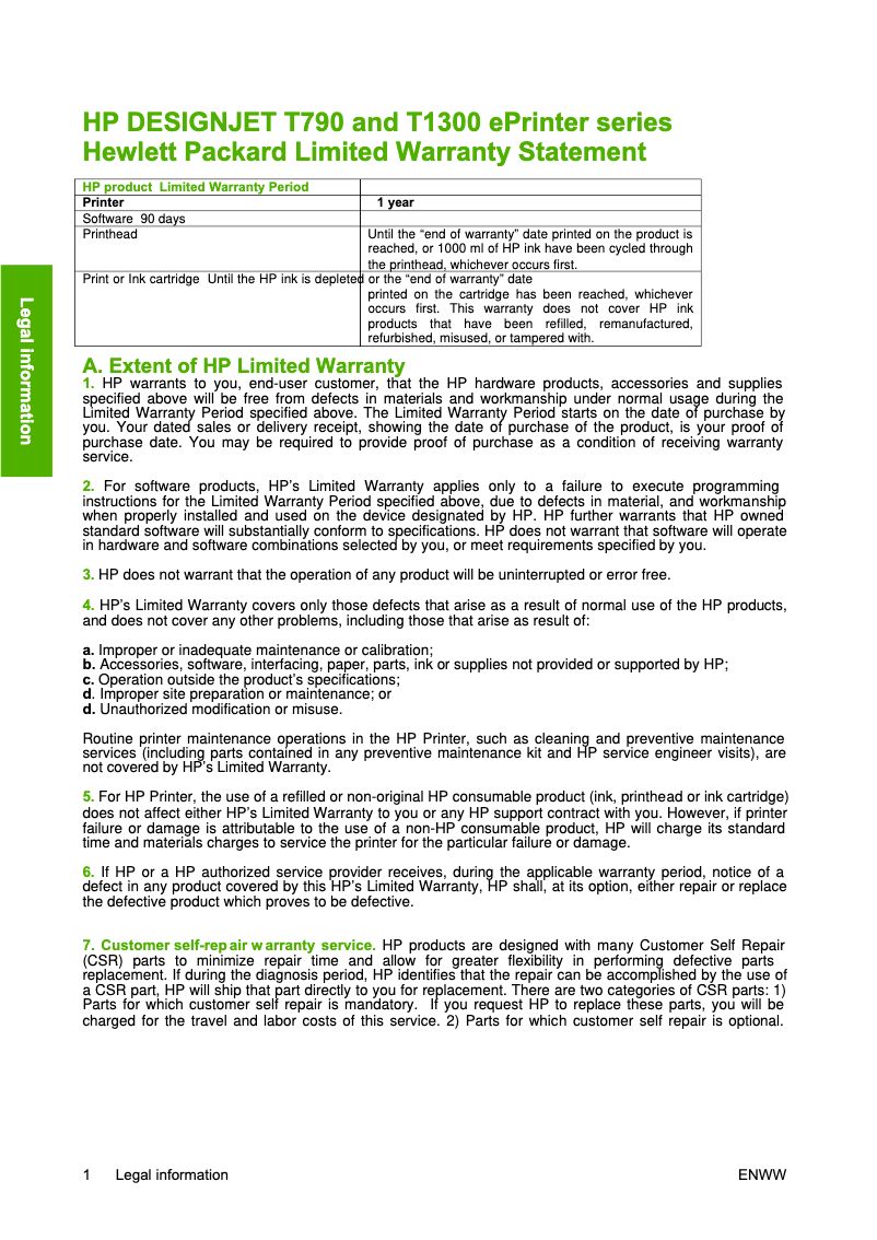 Image de la première page du manuel de l'appareil DesignJet T790