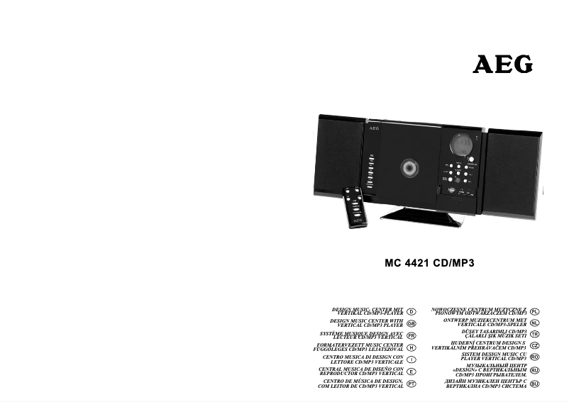 Page 1 de la notice Manuel utilisateur AEG MC 4421