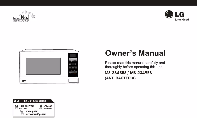 Page 1 de la notice Manuel utilisateur LG MS-2349EB