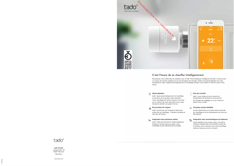 Page n°1 - Fiche technique Tado Smart Radiator Thermostat