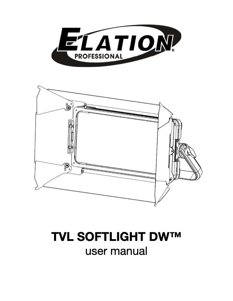 First page image of the manual for TVL Softlight DW