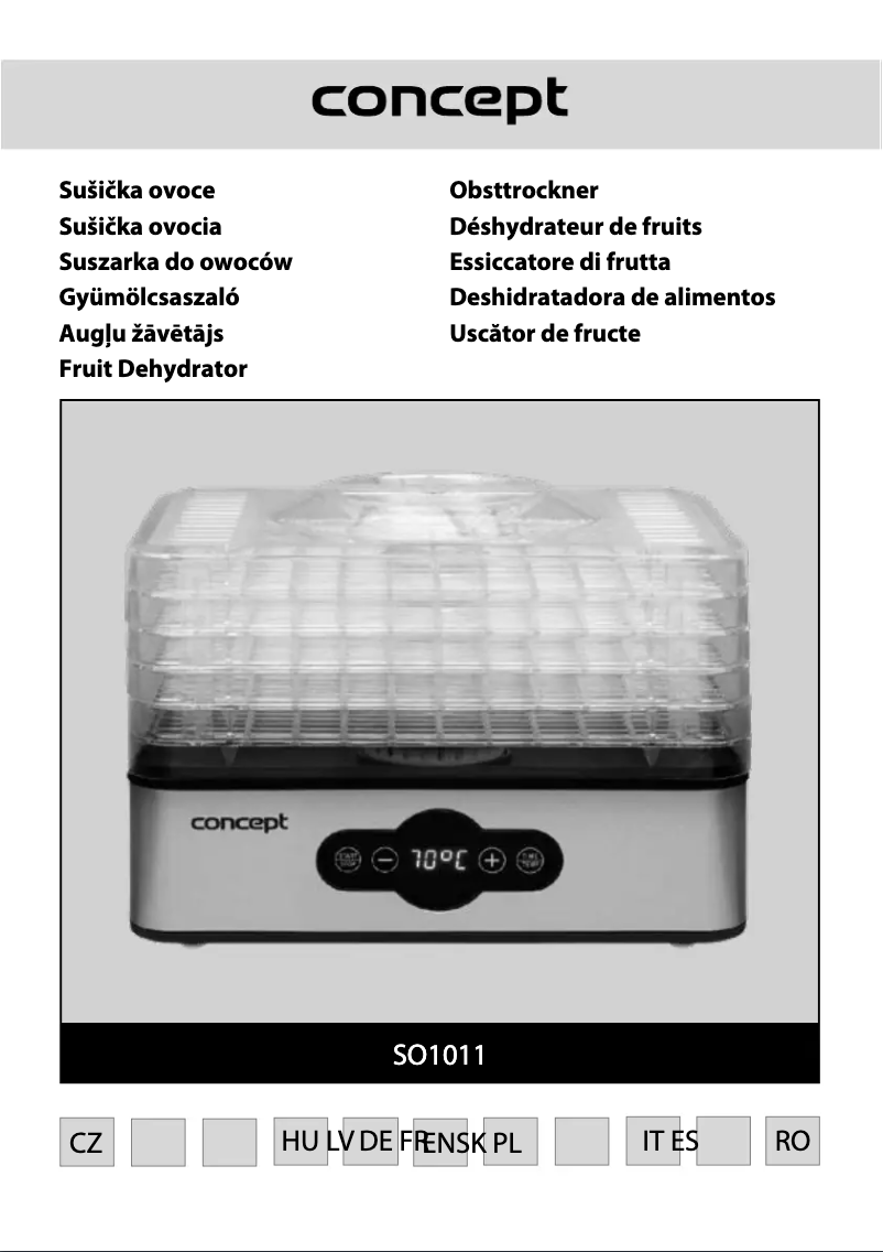 Page 1 de la notice Manuel utilisateur Concept SO1011