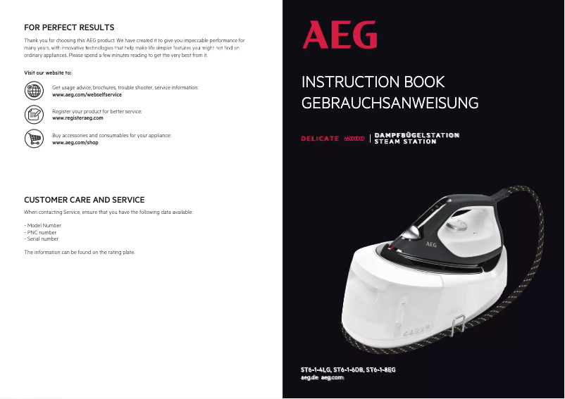 Página 1 del manual Manual de usuario AEG Delicate 6000 ST6-1-4LG