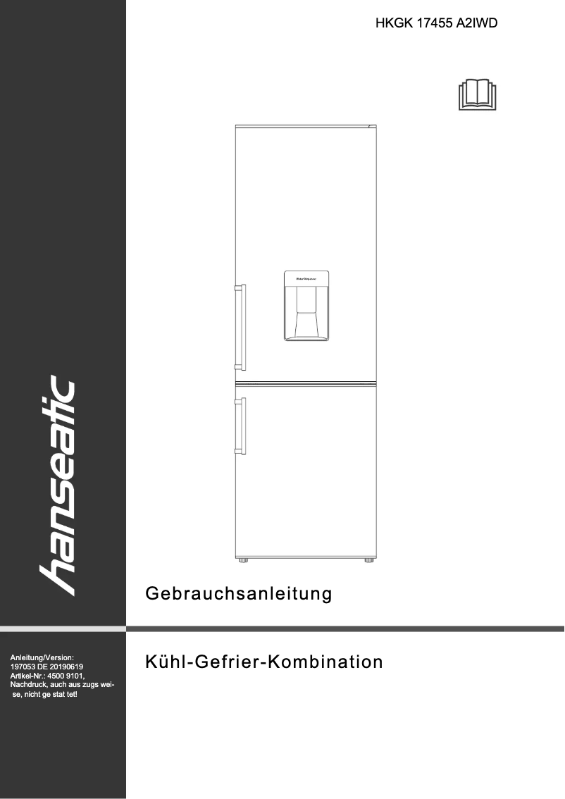 Imagen de la primera página del manual del dispositivo HKGK17455A2IWD