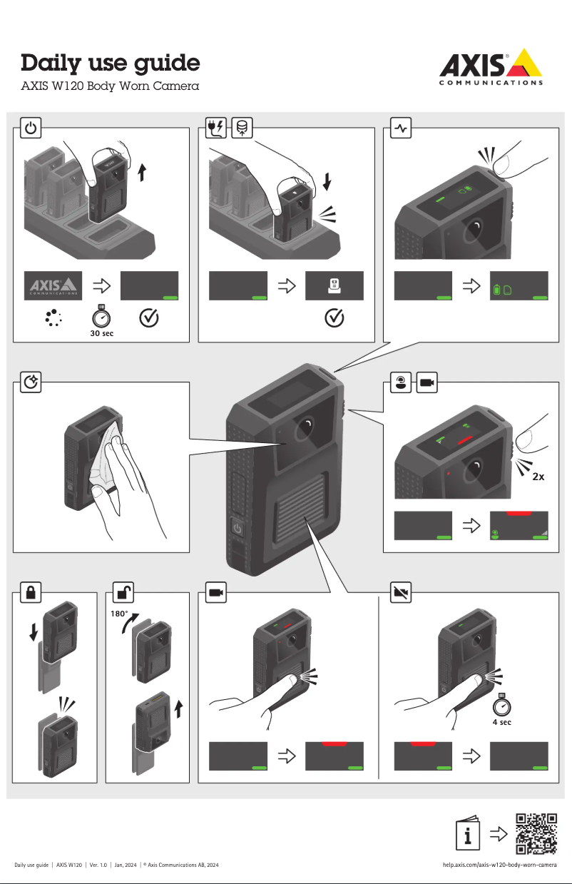 Page 1 de la notice Manuel utilisateur Axis W120