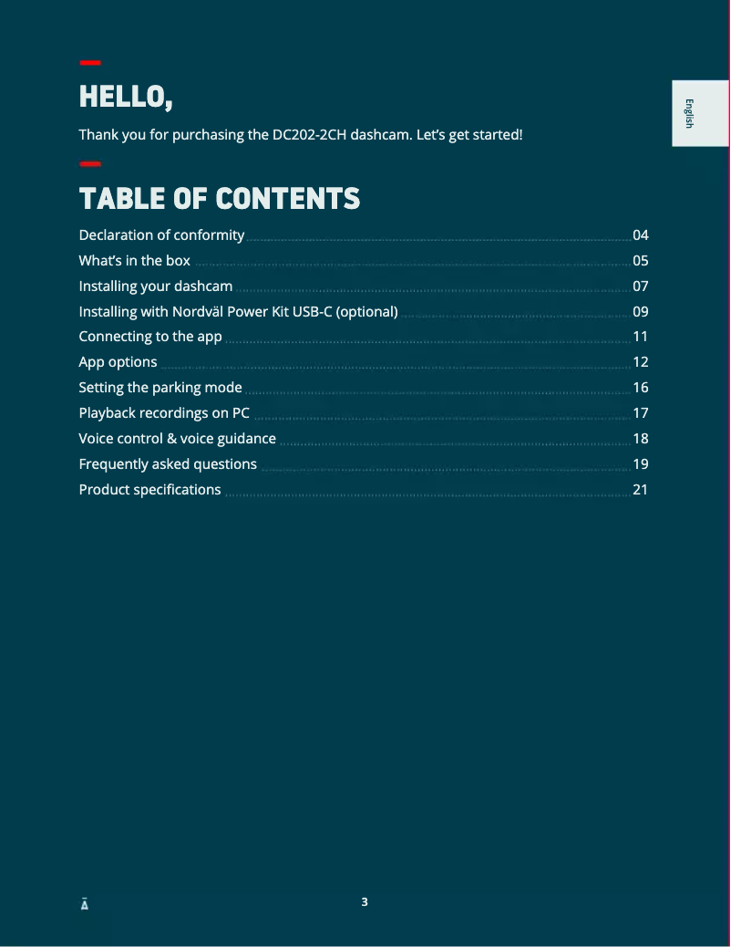 Image de la première page du manuel de l'appareil DC202-2CH