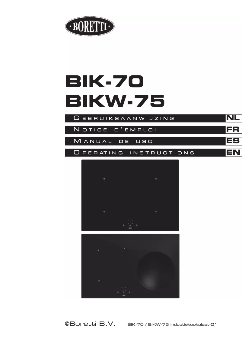 Page n°1 - Manuel utilisateur Boretti BIKW 75