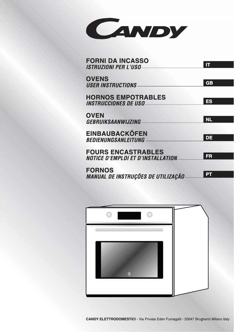 Page 1 de la notice Manuel utilisateur Candy FL 856 N