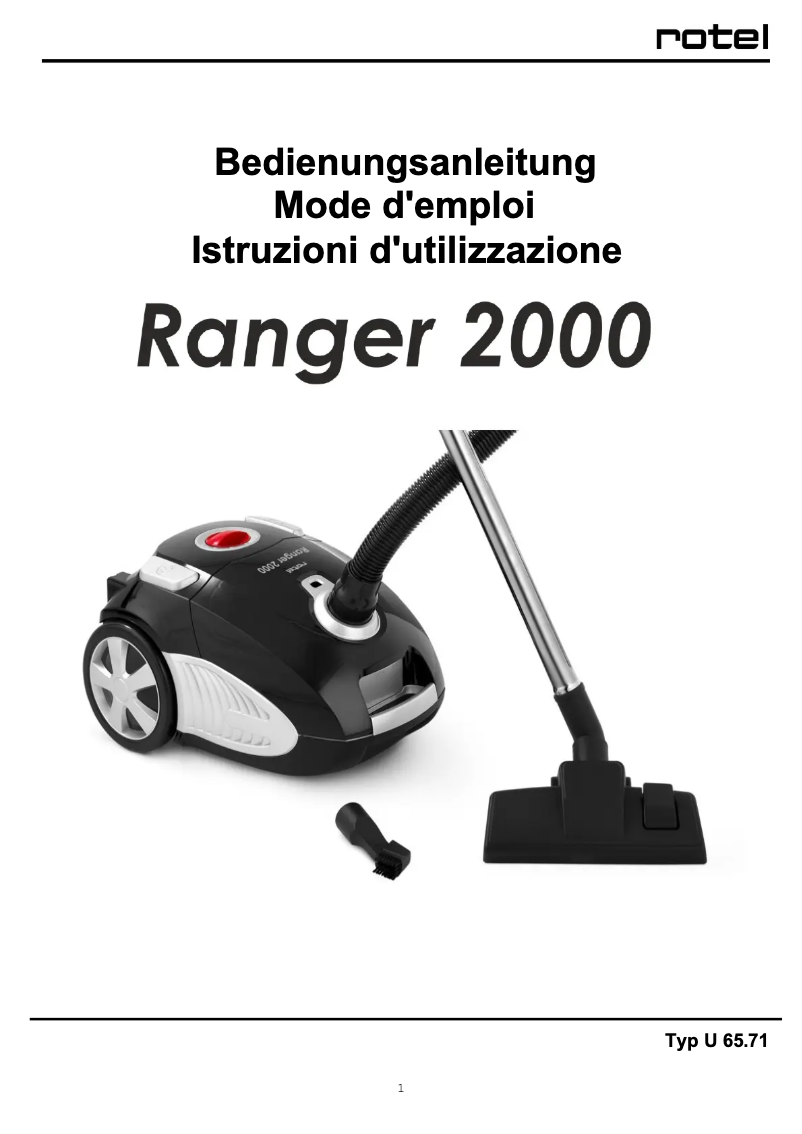 Image de la première page du manuel de l'appareil Ranger 2000
