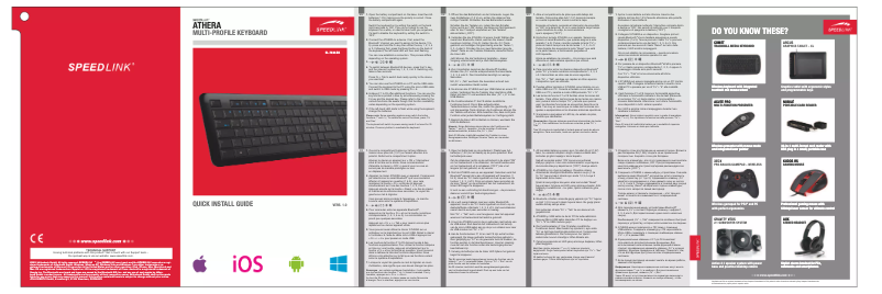 Página 1 del manual Manual de usuario Speed-Link Athera SL-7438