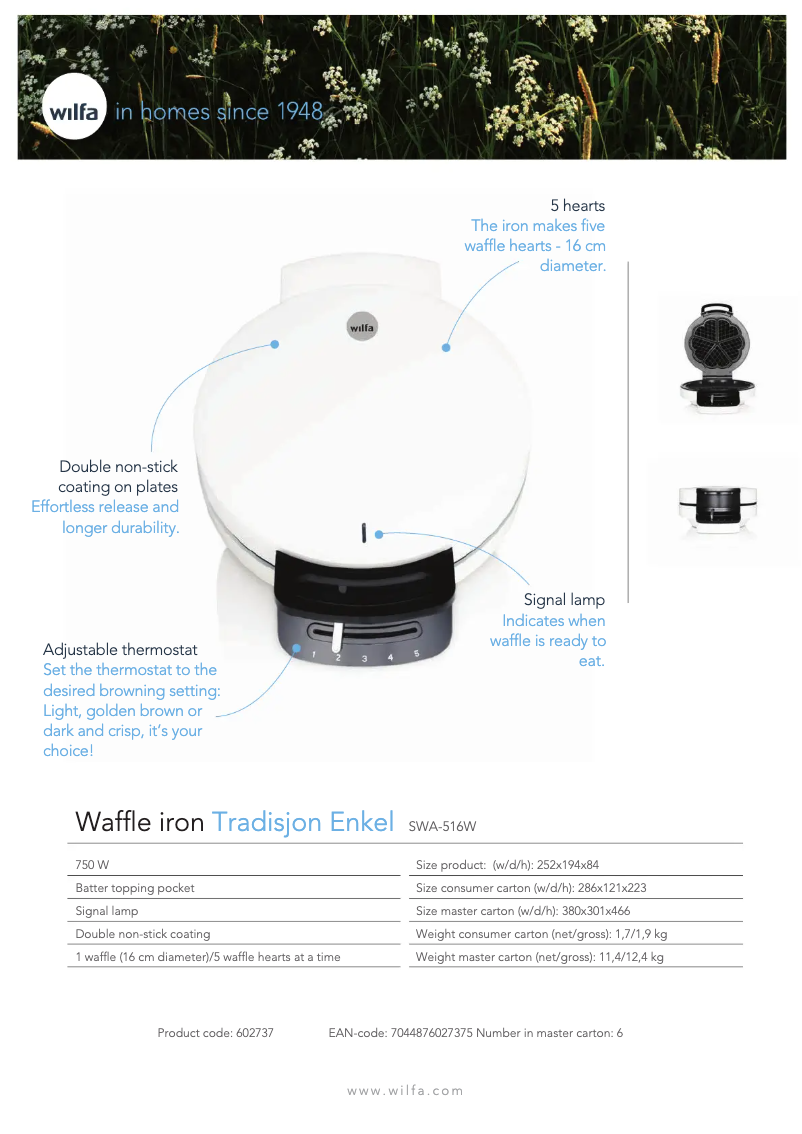 Page n°1 - Brochure Wilfa Tradisjon SWA-516W