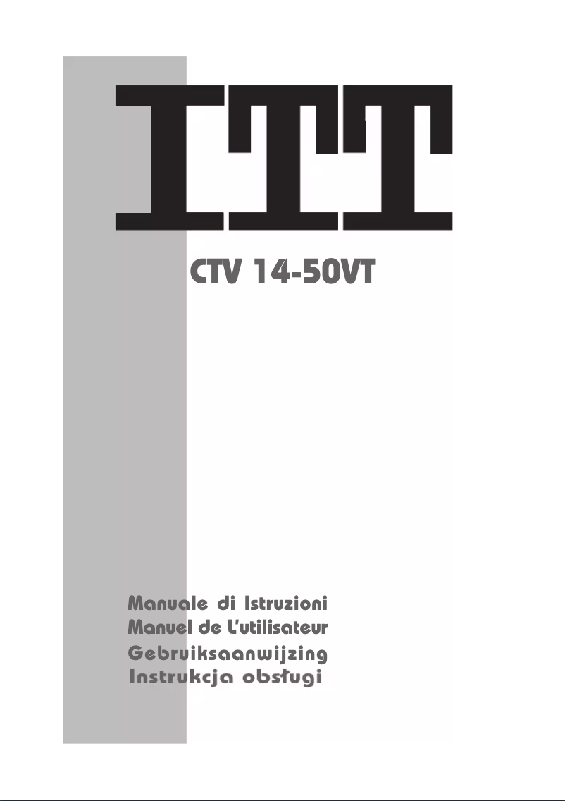 Page 1 de la notice Manuel utilisateur ITT CTV 14-50 VT