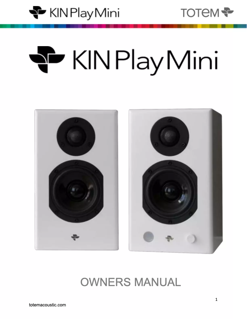 Image de la première page du manuel de l'appareil KIN Play Mini