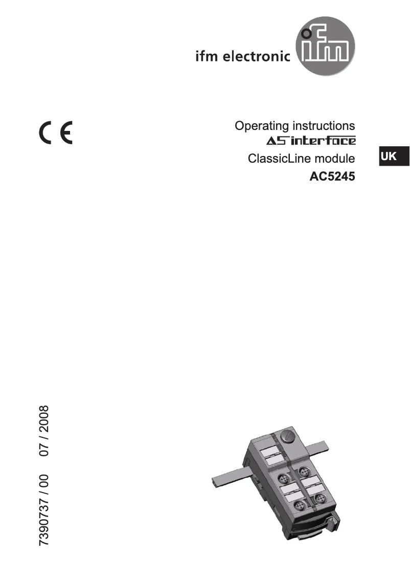 Page n°1 - Manuel utilisateur IFM AC5245