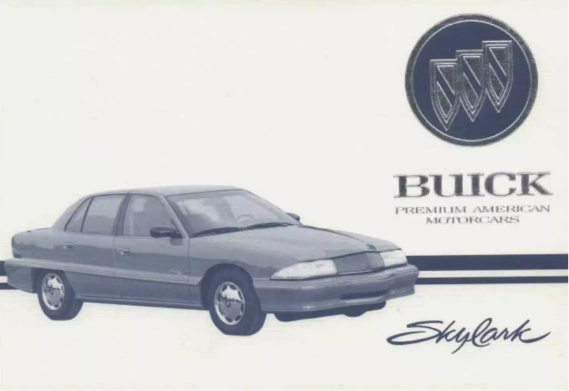 Page 1 de la notice Manuel utilisateur Buick Skylark (1995)