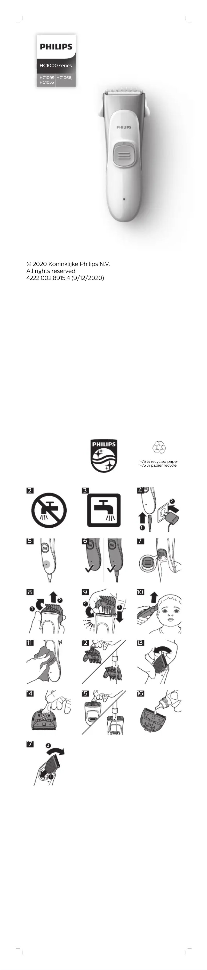 Page n°1 - Manuel utilisateur Philips HAIRCLIPPER Series 1000 HC1055