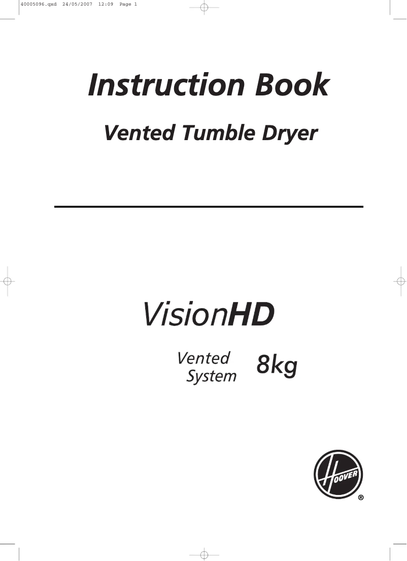 Página 1 del manual Manual de usuario Hoover VHV 180-80