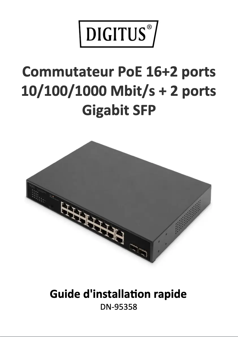 Image de la première page du manuel de l'appareil DN-95358