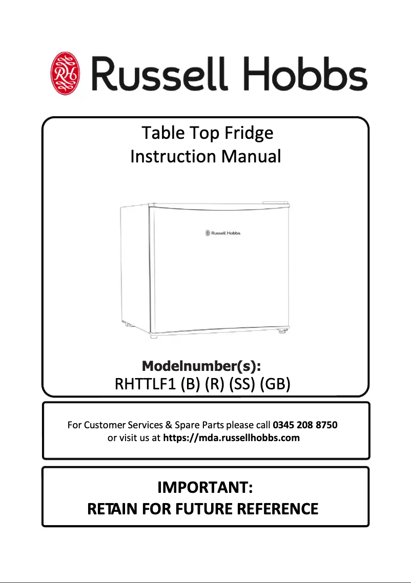 Image de la première page du manuel de l'appareil RHTTLF1
