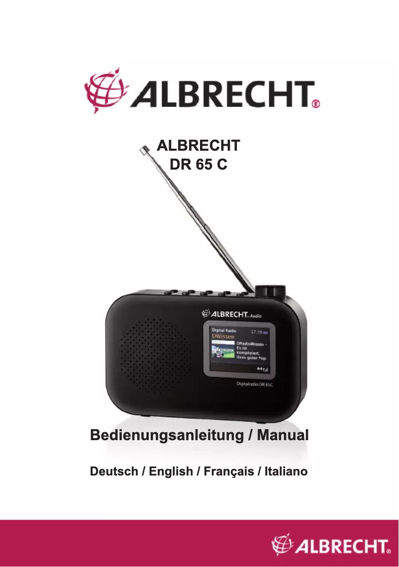 Page 1 de la notice Manuel utilisateur Albrecht DR 65 C