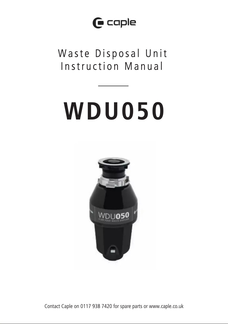 Page n°1 - Manuel utilisateur Caple WDU050