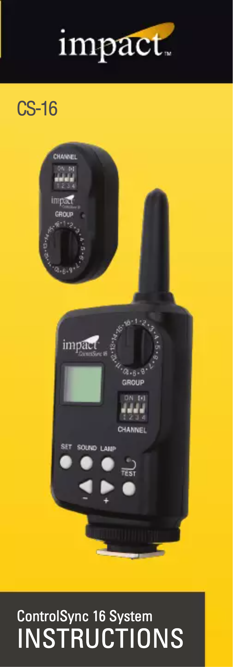 Image de la première page du manuel de l'appareil ControlSync 16