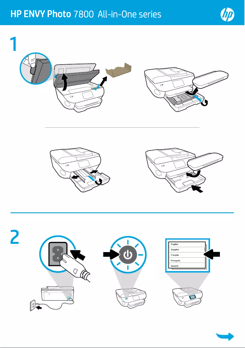 Page n°1 - Guide d'installation HP ENVY 7800
