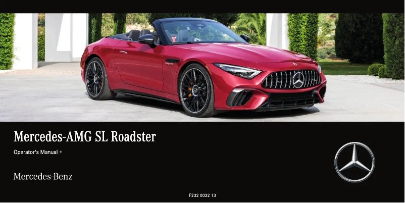 Page 1 de la notice Manuel utilisateur Mercedes-Benz SL Roadster (2023)