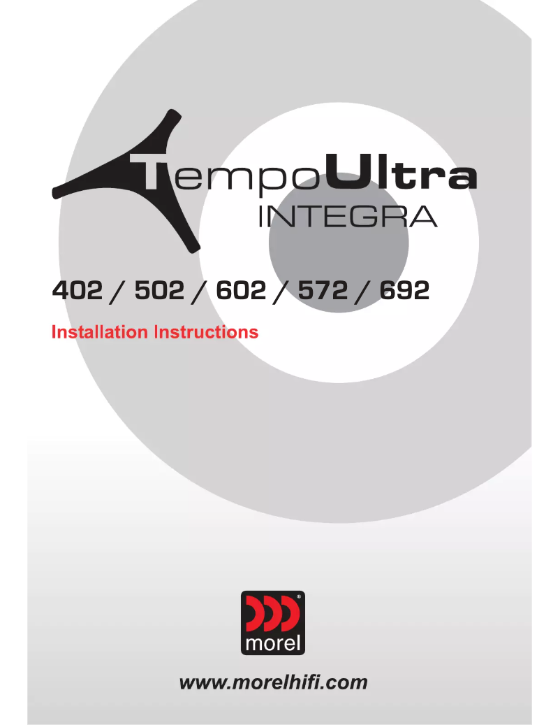 Image de la première page du manuel de l'appareil Tempo Ultra Integra 692 MKII