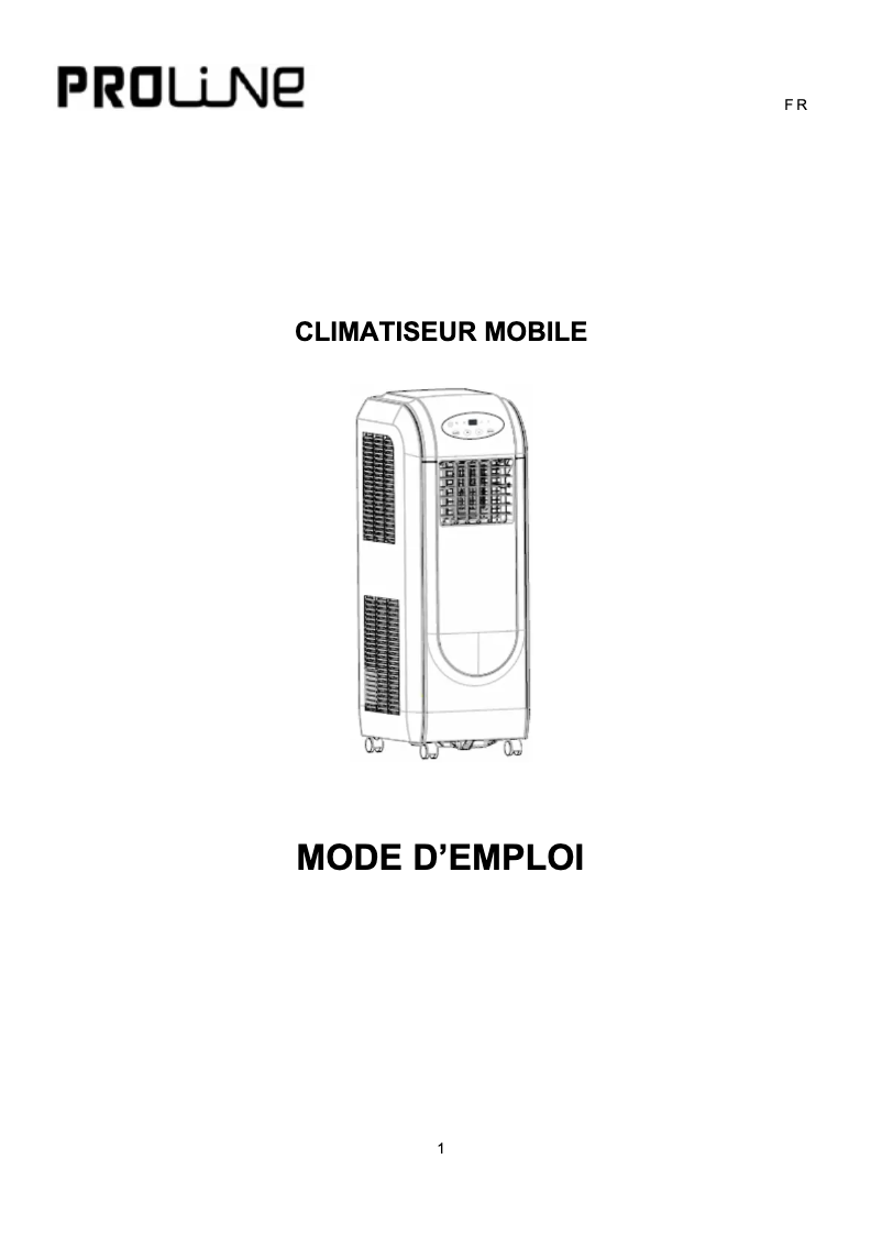 Page 1 de la notice Manuel utilisateur Proline GR80S