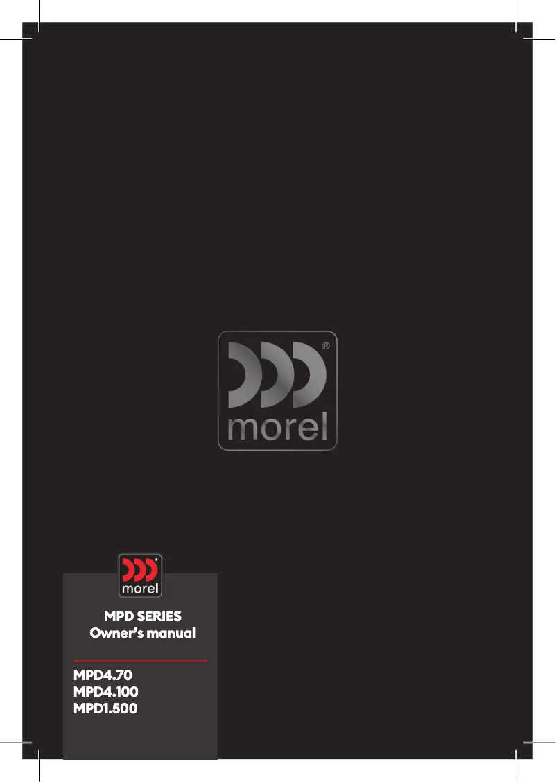 Image de la première page du manuel de l'appareil MPD1.500